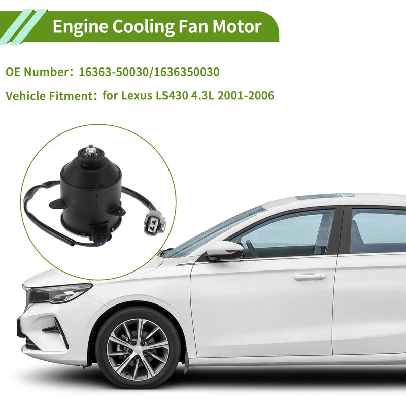 Lexus LS430 4.3L Quiet Engine Cooling Radiator Fan Motor (2001-2006)