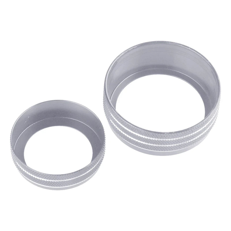 Dodge Durango 3 x Silver AC Radio Switch Trim Ring Knob Covers (2014-2020)