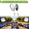 Rear View Mirror M8/M10 Polygonal Shape Silver Tone Aluminum Alloy