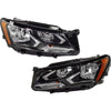 Halogen Headlight Set For 2016-2019 Volkswagen Passat