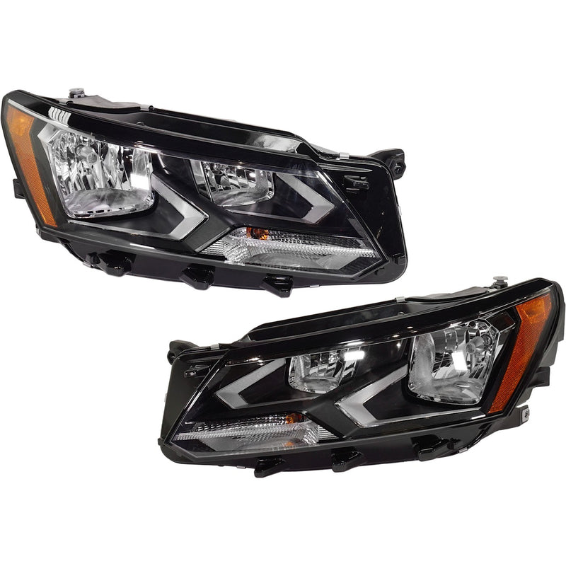 Halogen Headlight Set For 2016-2019 Volkswagen Passat