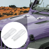 Jeep Wrangler JL JLU White Engine Hood Hinge Covers (2018-2021)