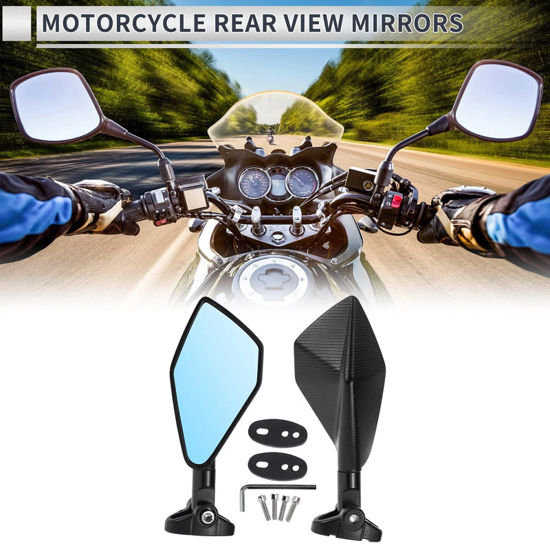 M6 Rear View Mirrors Black Aluminum