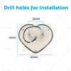 Heart 12V LED Side Marker Indicators - Clear Flash