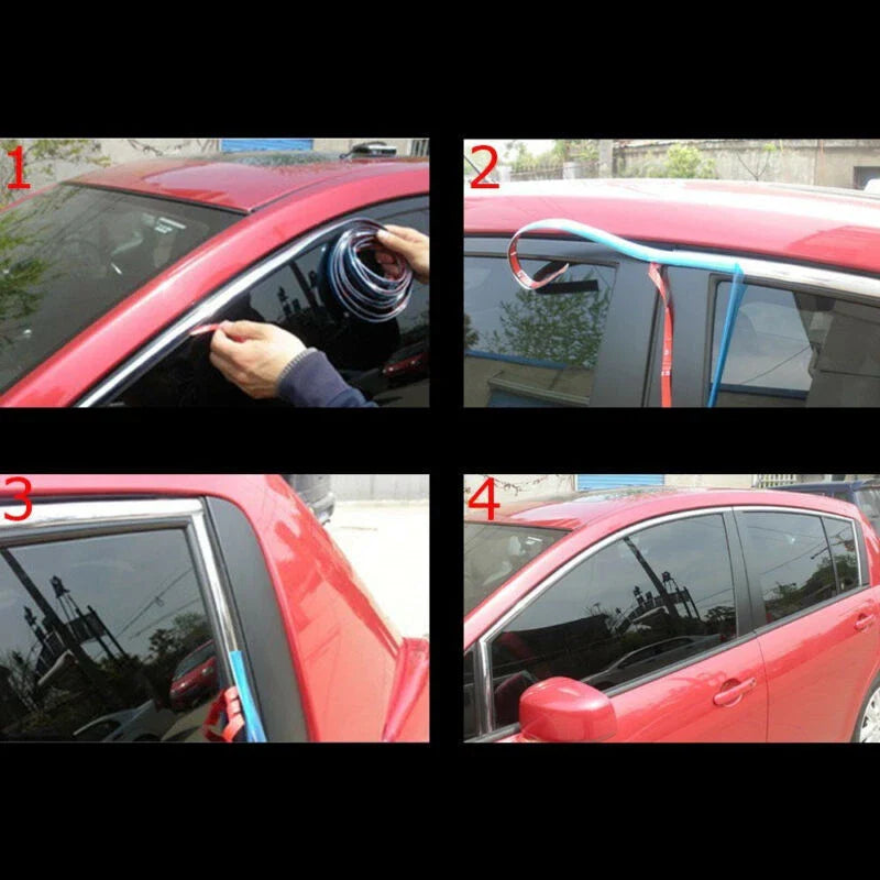 Car SUV 100" Chrome Door Bumper Edge Guard Protector Strip (All Years)