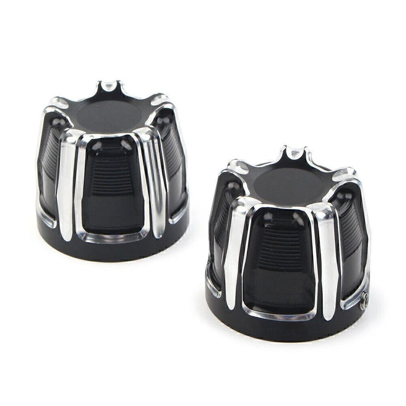 Harley Softail Touring Street Glide Front Axle Nut Cap Covers