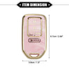 Honda Accord CRV Porcelain Soft TPU Pink Key Fob Cover 5 Button