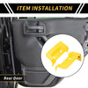 Jeep Wrangler JL JLU (2018-2024) Yellow Rear Door Latch Lock Cover Trim