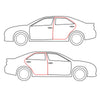 Nissan Datsun Sunny 120Y B210 Sedan 1973-1978 Rear Door Weatherstrip x2