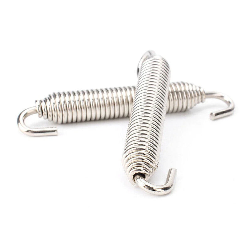 4PC Silver Universal Long Outlaw Racing Stainless Header Exhaust Springs 83mm