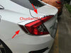 Honda Civic 10th Gen 4dr Sedan Rear Tail Light Lamp Cover Trim (2016-2017)