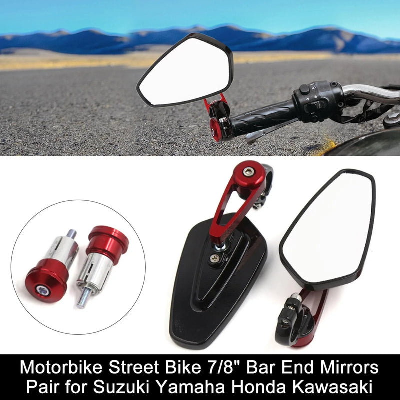 Suzuki Yamaha Honda 2 x Bar End Mirrors