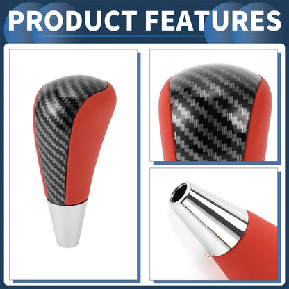 Automatic Gear Shifter Knob for Toyota 4Runner 2003-2021 Faux Leather Black Red
