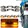 Mini LED Motorcycle Turn Signal Amber Light Blinker Indicator Lamp 4 x  (2015-2023)