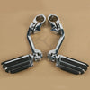Harley Road Street Glide 32mm Engine Guard Bar Highway Footpeg Pegs (2006-2023)