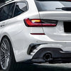 BMW 3-Series Estate Black Carbon Style Trim Canards (2019–2022)