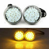 Car 12V Clear LED Round Smoke Turn Signal Indicator Blinker Light