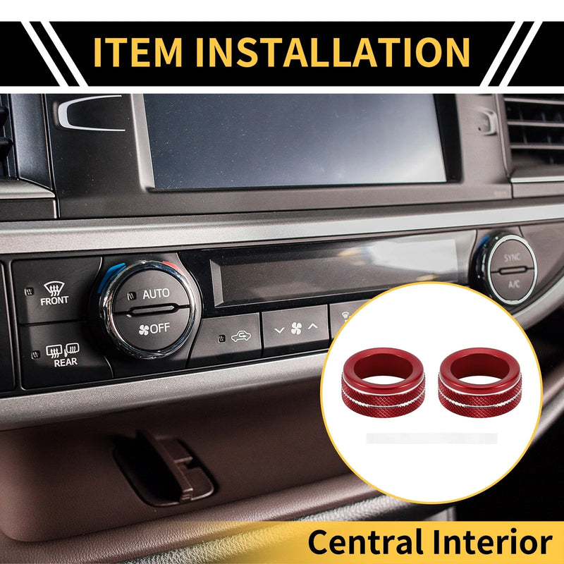 Toyota Tacoma Red Audio Volume Tune Switch Knob Cover Ring (2020-2023)