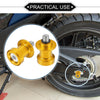 Motorbike 2 x Swingarm Spool 8mm CNC Spool Slider Stand Gold Tone