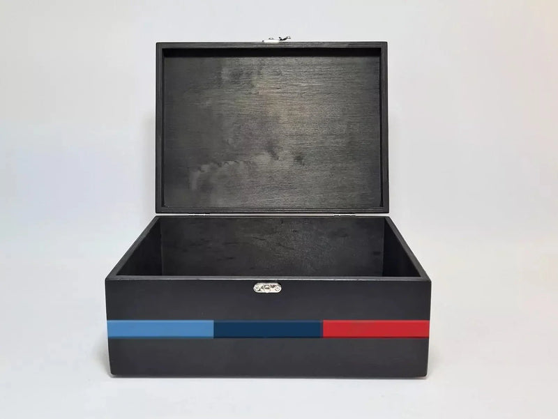 AutoWin Storage Container A3 Size Black Wooden Box