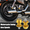 Honda Pair 8mm M8x1.25 Gold Tone Motorcycle Swing Arm Spools Sliders Stand