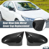 Toyota Corolla 2x Rearview Mirror Cover Overlay Black Carbon Fiber (14–18)