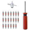 Car Motorcycle Tire Valve Core Tool Set Nickel-Plated