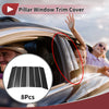 Ford Expedition (2018-2023) Black Carbon Fiber 8 Pcs Door Pillar Window Trim