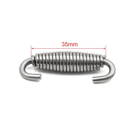 8pcs 60mm Stainless Steel Silver Tone Motorcycle Exhaust Pipe Springs Hooks