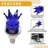 Universal Motorcycle M6 License Plate Screws Cover 35mm Aluminum Alloy Blue 4Pcs