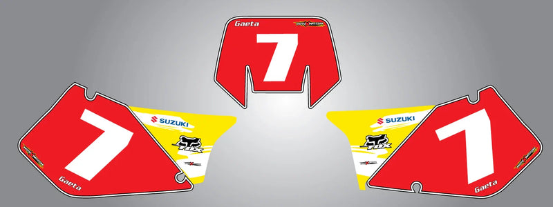 Suzuki RMX 250 (1996-2001) - SAFARI Style Decals Custom Number Plates