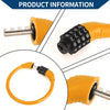 Anti-Theft 4-Digit Mini Bicycle Lock Ring - Orange
