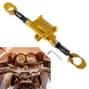 Motorcycle Handle Bar Extender Bracket 265mm Center Hole Gold Tone