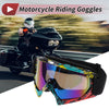 Motorcycle Riding Goggles Blue Lens Red Black Yellow Frame PC TPU