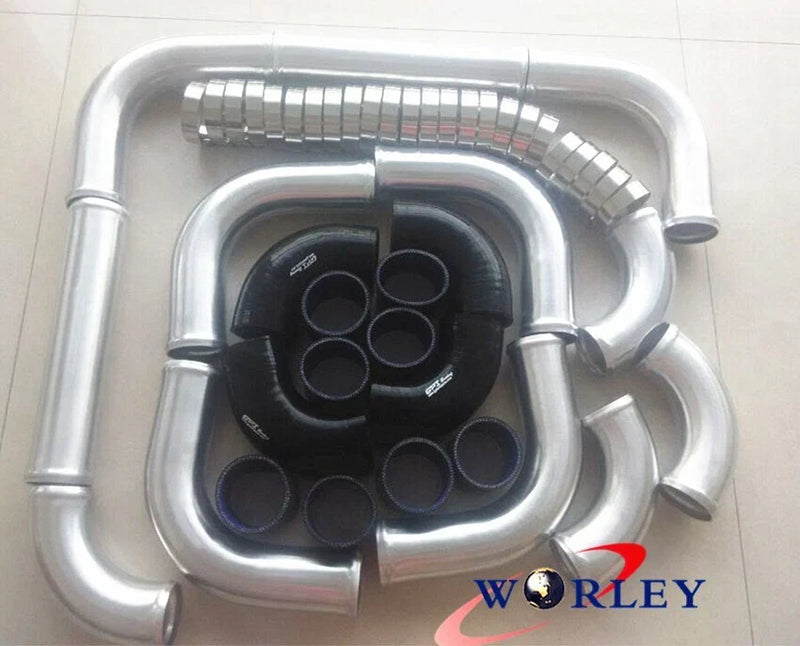 2" 51mm Universal Aluminum Intercooler Turbo Piping Black