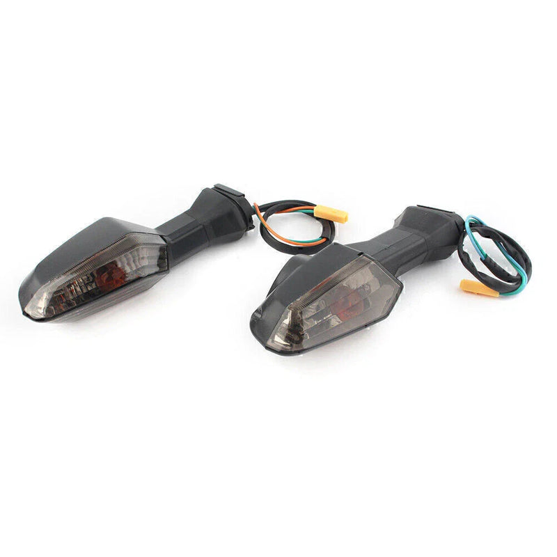 Kawasaki Ninja Pair Black Lens Motorcycle Rear Turn Signal Lights (2013-2018)