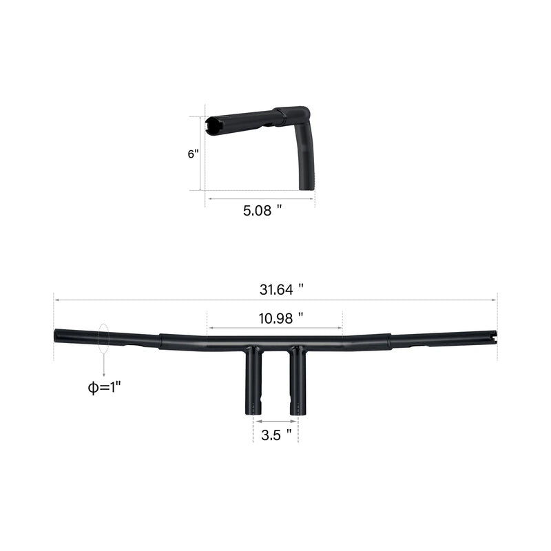 Harley Sportster 883 8'' T-Bar Handlebar