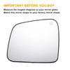 Dodge Durango, Jeep Left Side White Mirror Glass w/ Back Heated