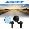 M6 Handlebar Rear View Mirror Round Shape Aluminum Alloy