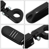 Harley 1.25" Black Pegstreamliner Highway Engine Guard Footpegs