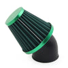 Green Rubber Bend Inlet - Stainless Steel Mesh 48mm Air Intake Filter Cleaner