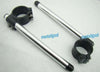 Ducati 848 1098 1198 CNC Raised 53mm Clip On Handlebars  Silver