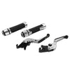Ducati Monster Silver Extendable Brake Clutch Levers Grip Set (2001-2006)