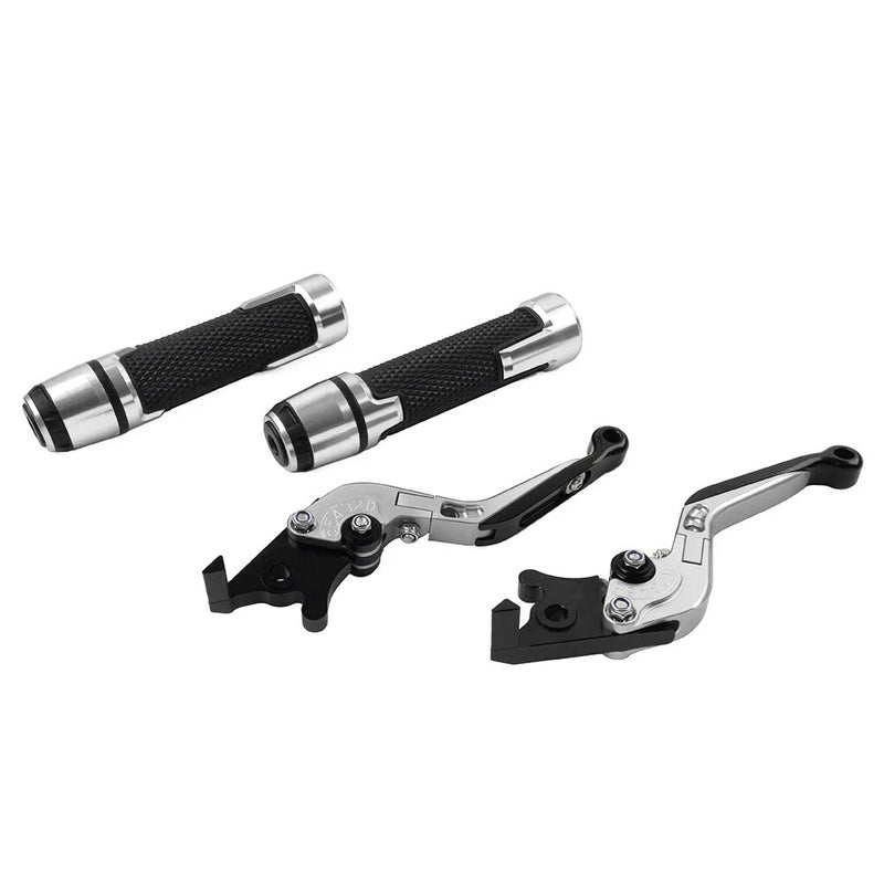 Ducati Monster Silver Extendable Brake Clutch Levers Grip Set (2001-2006)