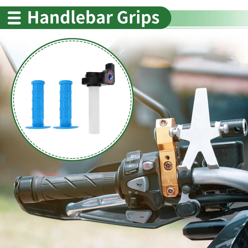 Motorcycle 7/8" 22mm Hand Grips Rubber Sky Blue