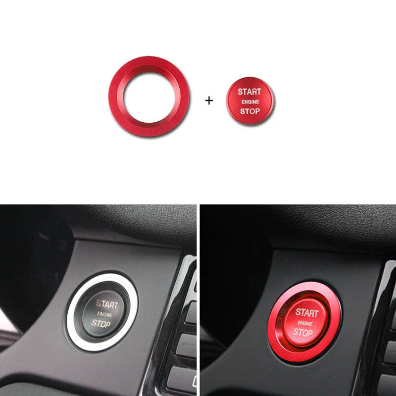 Land Rover Discovery Sport Evoque Aluminum Engine Start Buttons Cover Trim