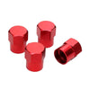Audi A8 4 x Red Tire Valve Stem Caps & Sleeves (1997-2023)