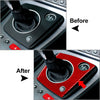 Alfa Romeo 159 Red Carbon Fiber Gear Shift Panel Cover Trim (2006-2011)