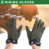 Motorcycle Cycling Hiking Black Green 1 Pair Cloth Riding Gloves Liners
