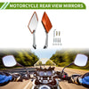 Motorcycle Prismatic Orange Aluminum M8/M10 1 Set Rear View Mirrors